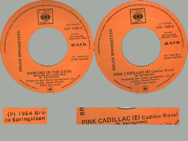 Bruce Springsteen - DANCING IN THE DARK / PINK CADILLAC